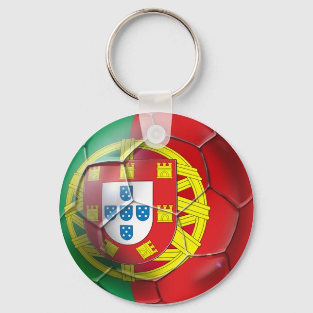 Portugal National football soccer team fans Tees Keychain (Front)