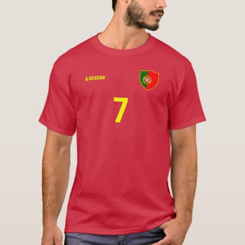 Portugal National Football Team Soccer Retro T_Shirt