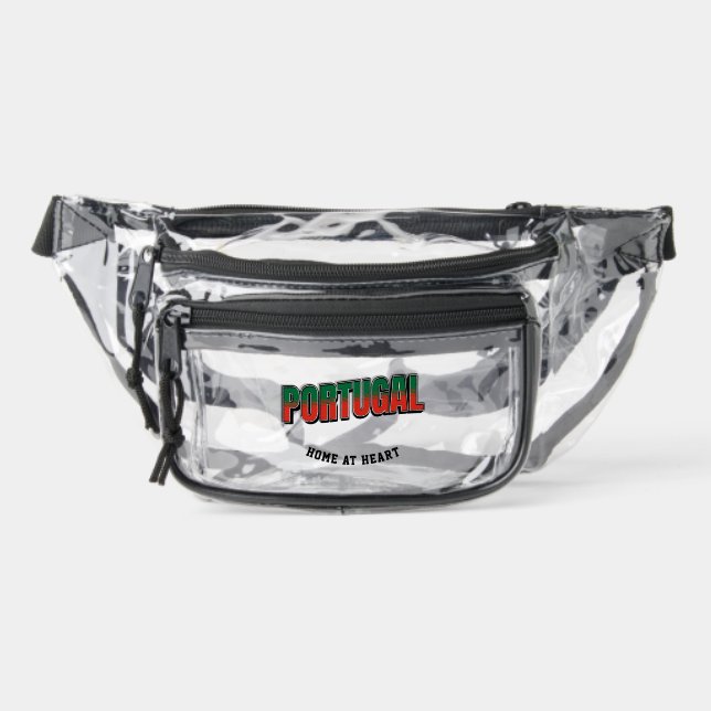 Portugal National Pride Edition Personalized Clear Fanny Pack (Front)