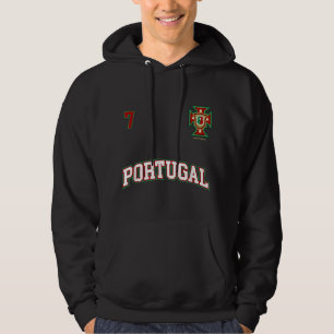Portugal Number 7 Soccer Team Sports Portuguese F Hoodie