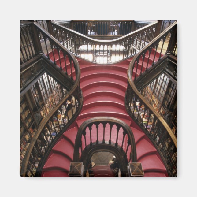 Portugal, Oporto (Porto). Stairs in historic Magnet (Front)