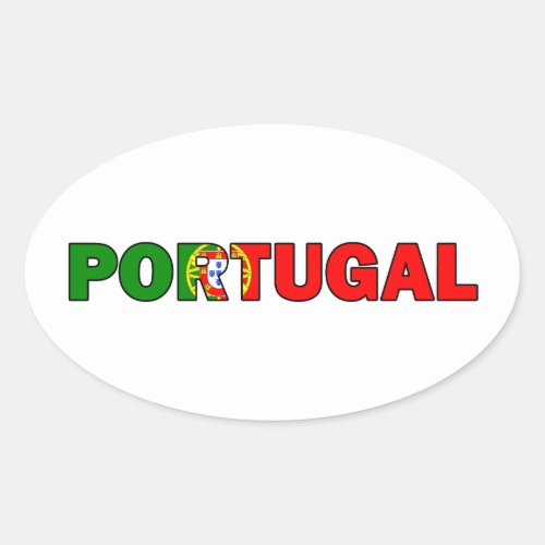 Portugal Oval Sticker
