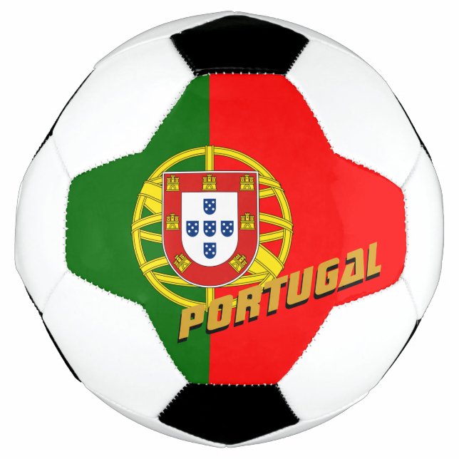 Portugal patriotic Football & Portuguese Flag Soccer Ball (Front)
