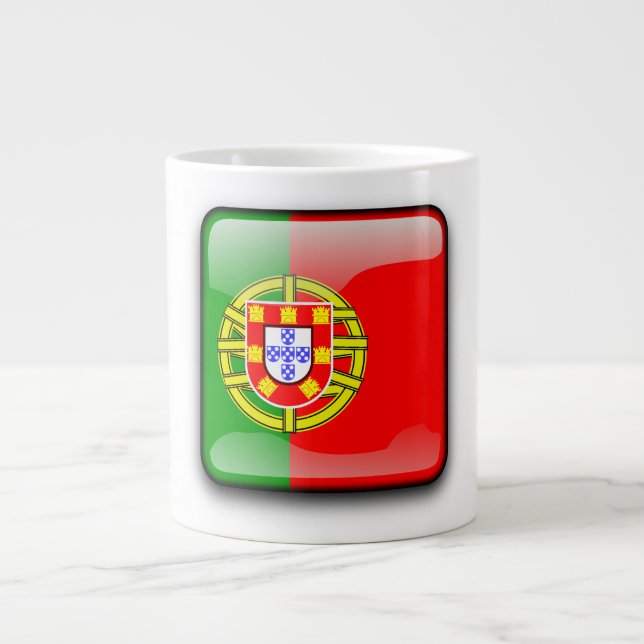 Portugal polished flag giant coffee mug (Front)