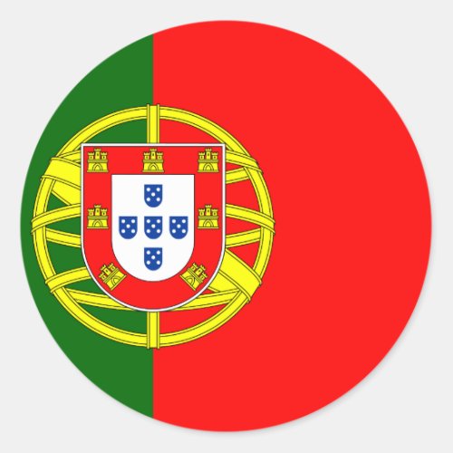 Portugal Portuguese Flag Classic Round Sticker