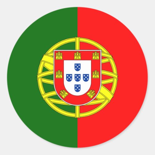PortugalPortuguese Flag Classic Round Sticker