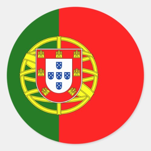 PortugalPortuguese Flag Classic Round Sticker