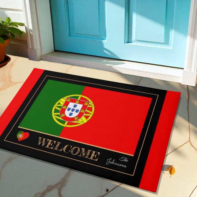 Portugal & Portuguese Flag house /sports Welcome Doormat (Creator Uploaded)