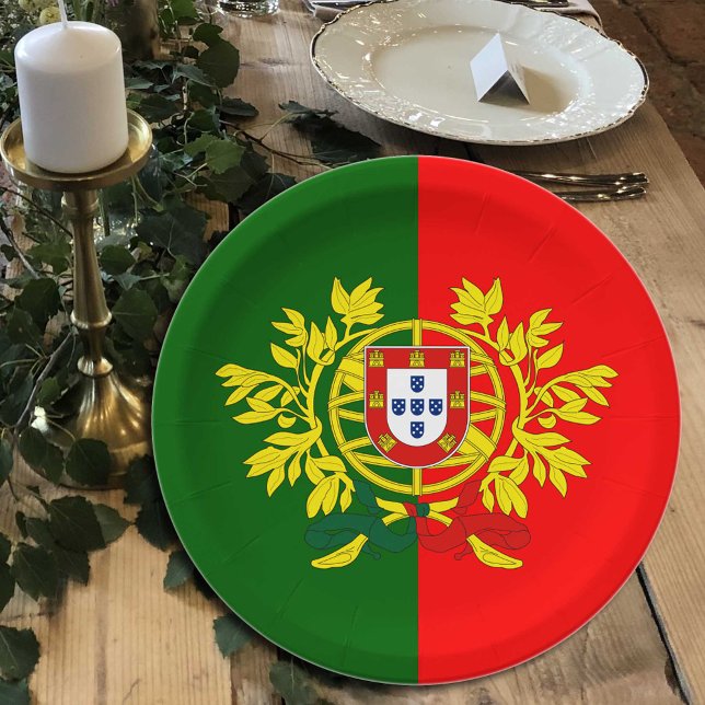 Portugal, Portuguese Flag party, birthday /sport Paper Plates (Creator Uploaded)