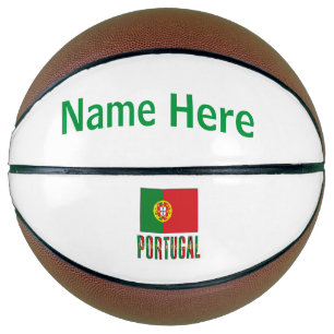 Portugal Portuguese Flag Personalized Green Name Basketball