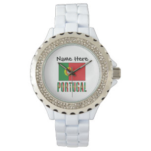 Portugal Portuguese Flag Personalized  Watch