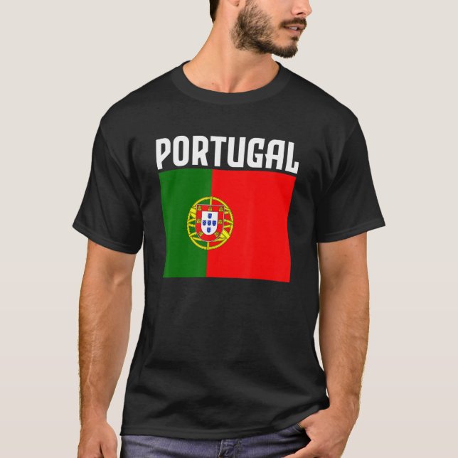 Portugal Portuguese Flag Pride Portuguese Origins T-Shirt (Front)