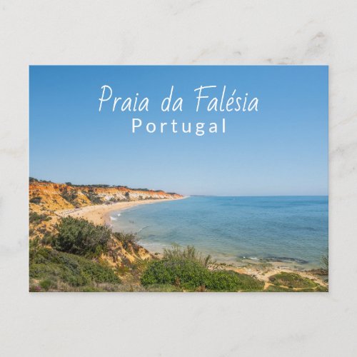 Portugal Praia da Falesia in the Algarve Travel Postcard