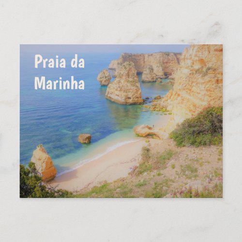 Portugal Praia da Marinha Beach in the Algarve Postcard