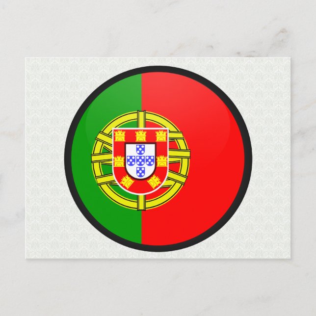 Portugal quality Flag Circle Postcard (Front)
