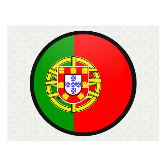 Portugal quality Flag Circle Postcard