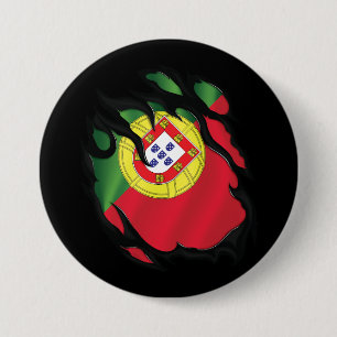 Portugal Ripped Flag Button
