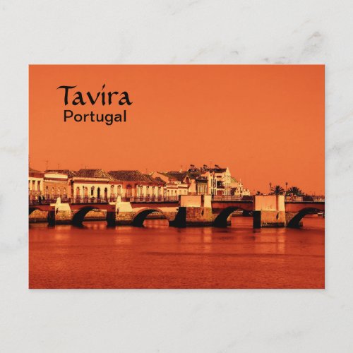 Portugal Roman Bridge in Tavira Postcard