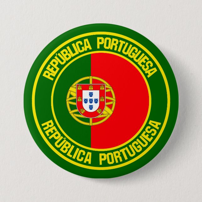 Portugal Round Emblem Button (Front)