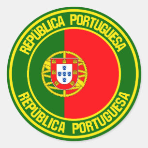 Portugal Round Emblem Classic Round Sticker