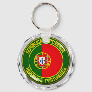 Portugal Round Emblem Keychain