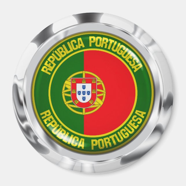 Portugal Round Emblem Magnet (Front)
