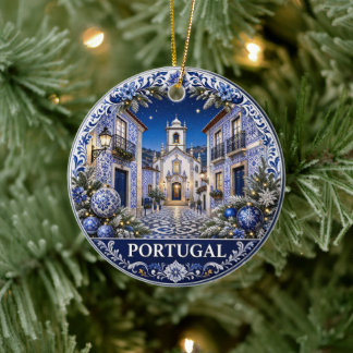 Portugal Scenic Keepsake Holiday Ceramic Ornament