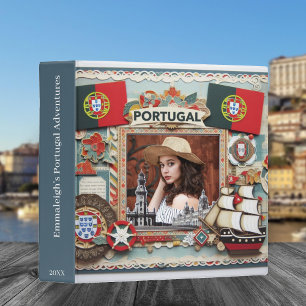 Portugal Scrapbook AI Generated Custom Photo 3 Ring Binder