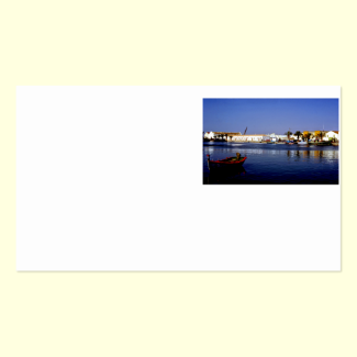 Portugal Seaside I - Sapphire & Crimson Magic Double-Sided Standard Business Cards (Pack Of 100)