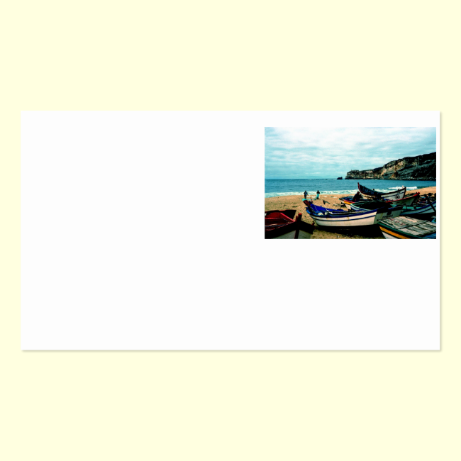 Portugal Seaside IV - Colorful Boats on the Beach Double-Sided Standard Business Cards (Pack Of 100)