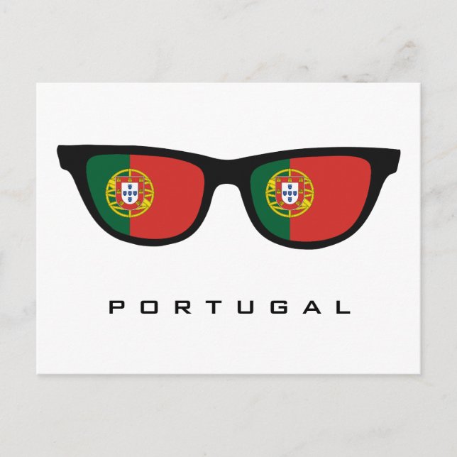 Portugal Shades custom text & color postcard (Front)