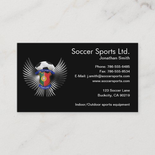 Portugal Soccer Champions Business Card