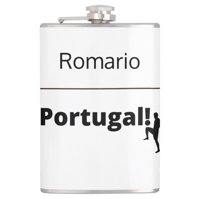 Portugal soccer, customizable      flask (Front)