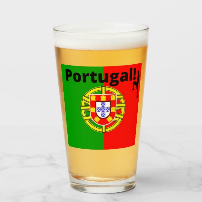 Portugal Soccer  Glass (Front Filled)