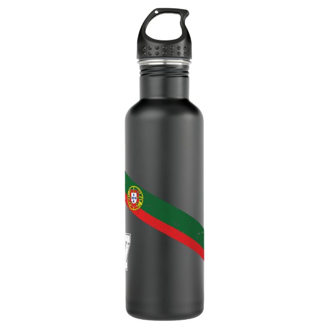 Portugal Soccer Number 7 Portugese Football Sports Stainless Steel Water Bottle (Front)