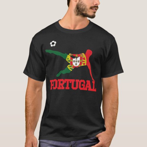 portugal soccer stick girls tennis  T_Shirt