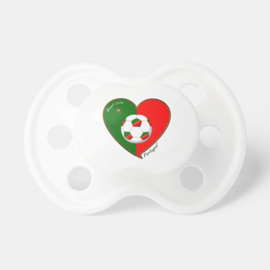 "PORTUGAL" Soccer Team. Portuguese Football 2014 Pacifier (Front)