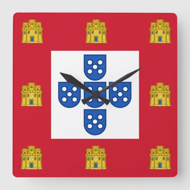 Portugal  square wall clock (Front)