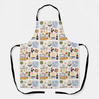 Portugal Symbols Travel Lovers Apron