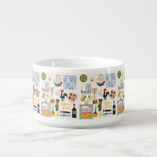 Portugal Symbols Travel Lovers Bowl