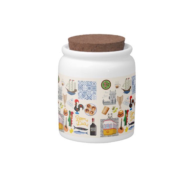  Portugal Symbols Travel Lovers Candy Jar (Front)