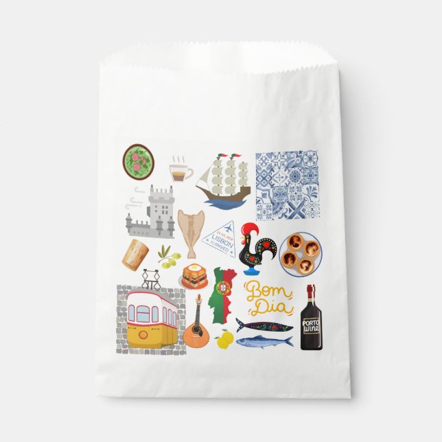 Portugal Symbols Travel Lovers Favor Bag (Front)