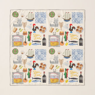 Portugal Symbols Travel Lovers Scarf