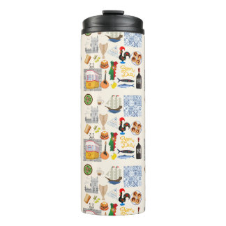 Portugal Symbols Travel Lovers Thermal Tumbler