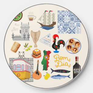 Portugal Symbols Travel Lovers Wireless Charger