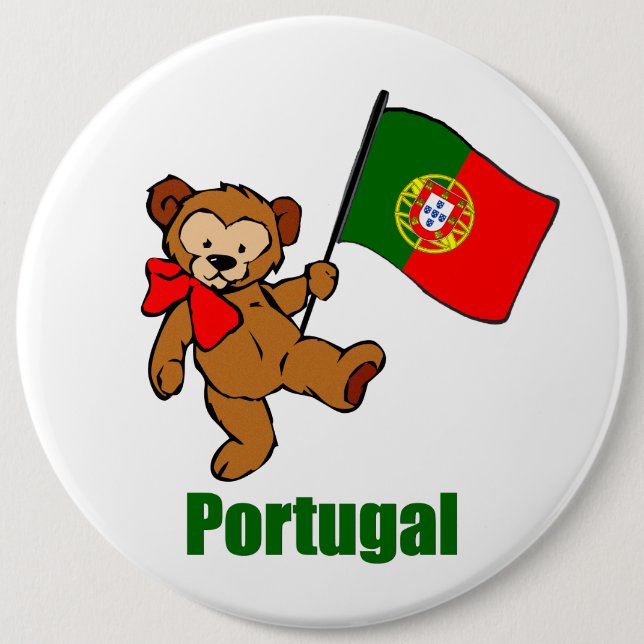 Portugal Teddy Bear Button (Front)