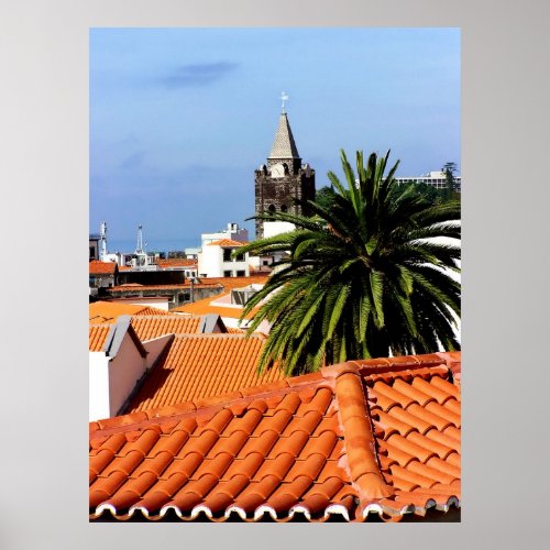 PORTUGAL Terracotta Rooftops Poster