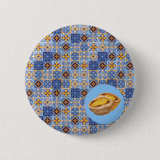 Portugal Tiles and Pastries Button