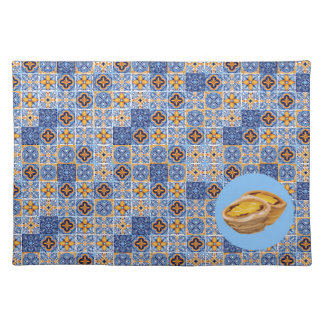 Portugal Tiles and Pastries Cloth Placemat