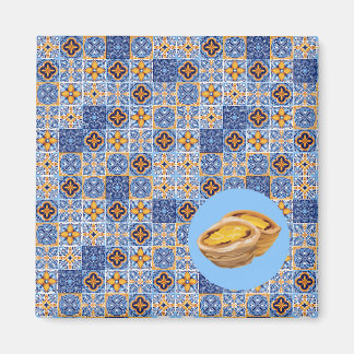 Portugal Tiles and Pastries Magnet